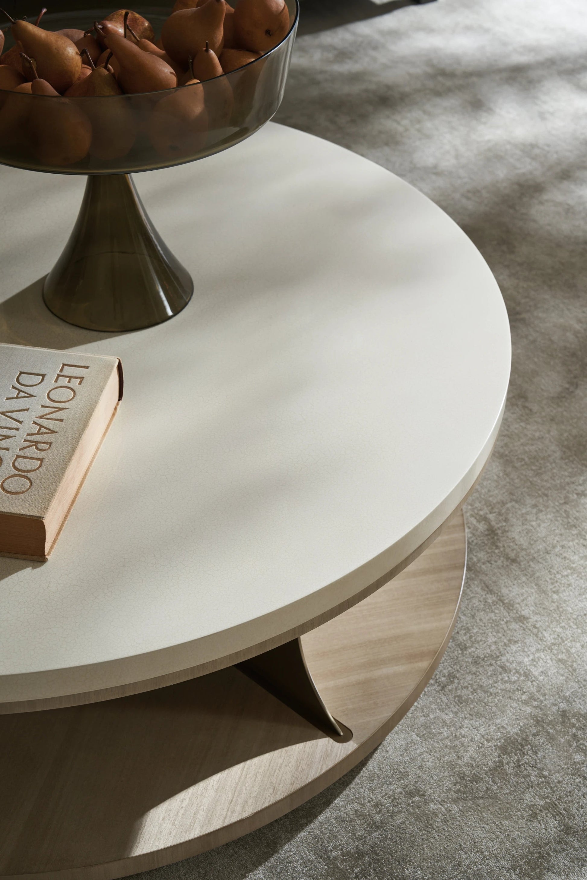 Braces Brushed Gold Coffee Table 48" by Caracole - view 5