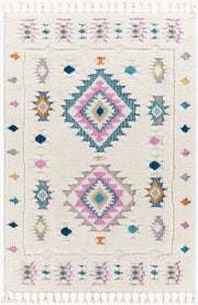Lofty Aqua/Yellow Machine Woven Rug - 2' x 2'11"