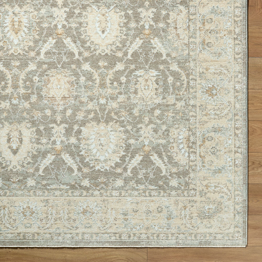 Lotus Cream/Tan Machine Woven Rug LOT-2306 - overhead