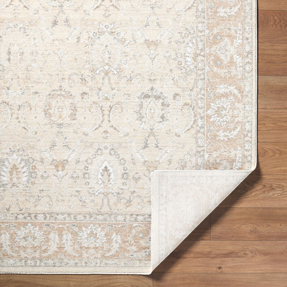 Lotus Cream/Tan Machine Woven Rug LOT-2307 - fold