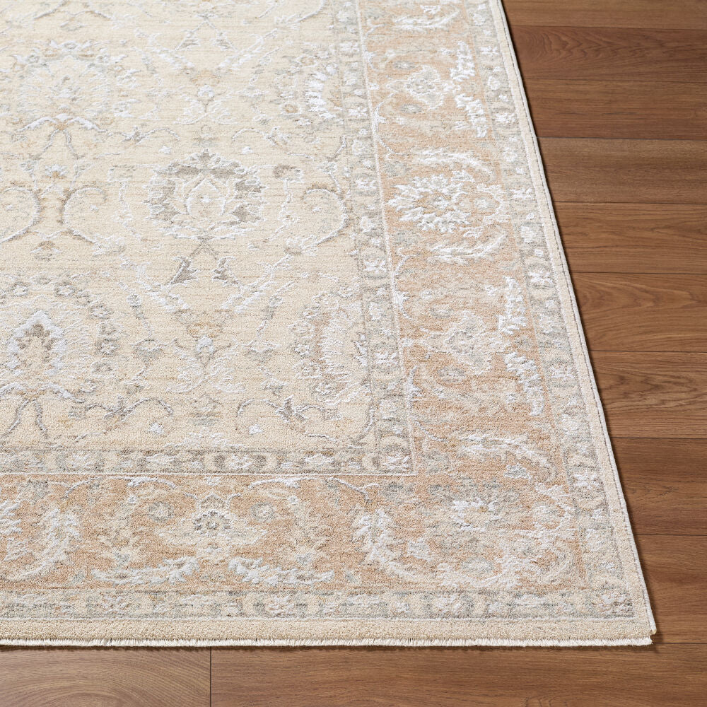 Lotus Cream/Tan Machine Woven Rug LOT-2307 - front