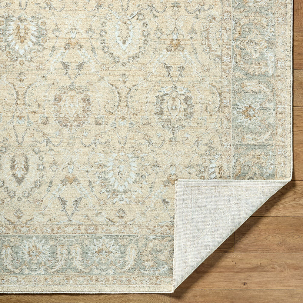 Lotus Cream/Tan Machine Woven Rug LOT-2308 - overhead