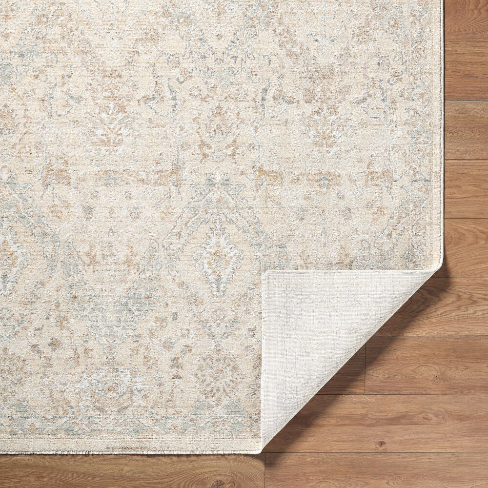 Lotus Cream/Tan Machine Woven Rug LOT-2310 - fold