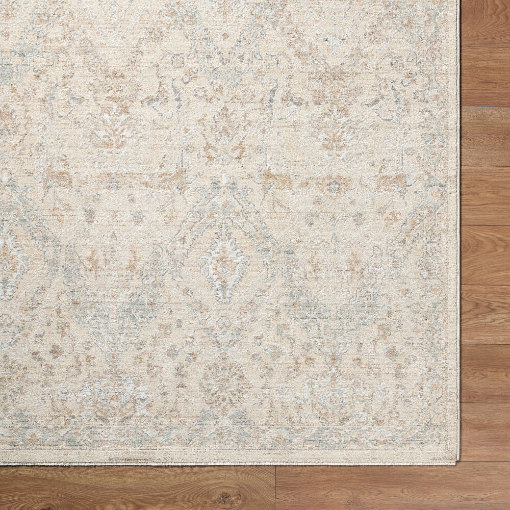 Lotus Cream/Tan Machine Woven Rug LOT-2310 - overhead
