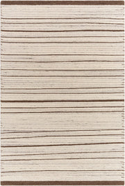 La Puna Dark Brown/White Handmade Rug - 2' x 3'