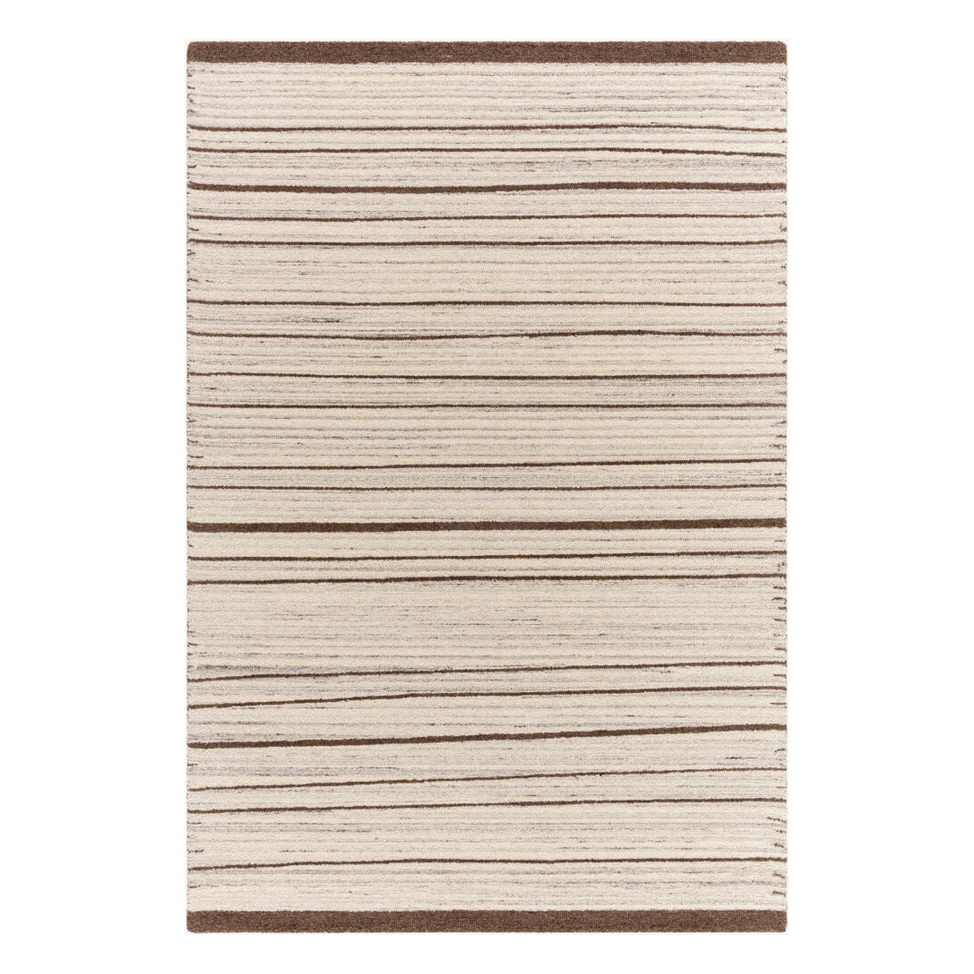La Puna Dark Brown/White Handmade Rug - 2' x 3'