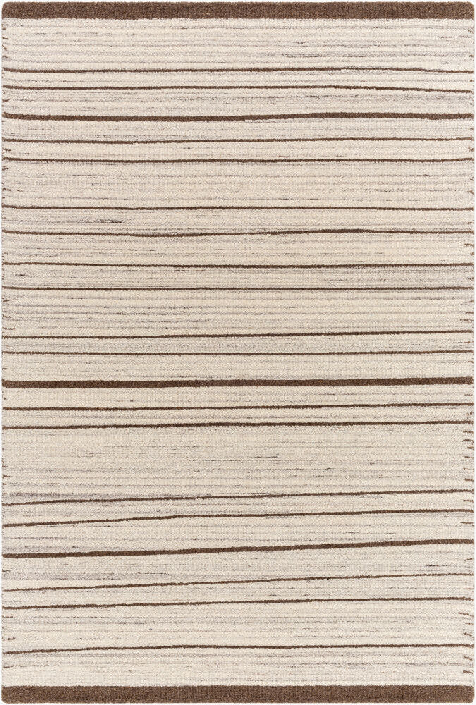 La Puna Dark Brown/White Handmade Rug - 2' x 3'