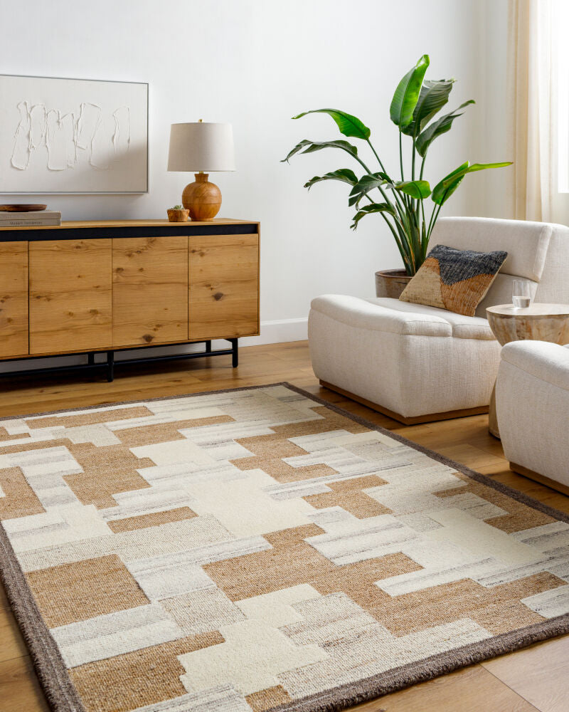 La Puna Brown/White Handmade Rug LPN-2304 - roomscene
