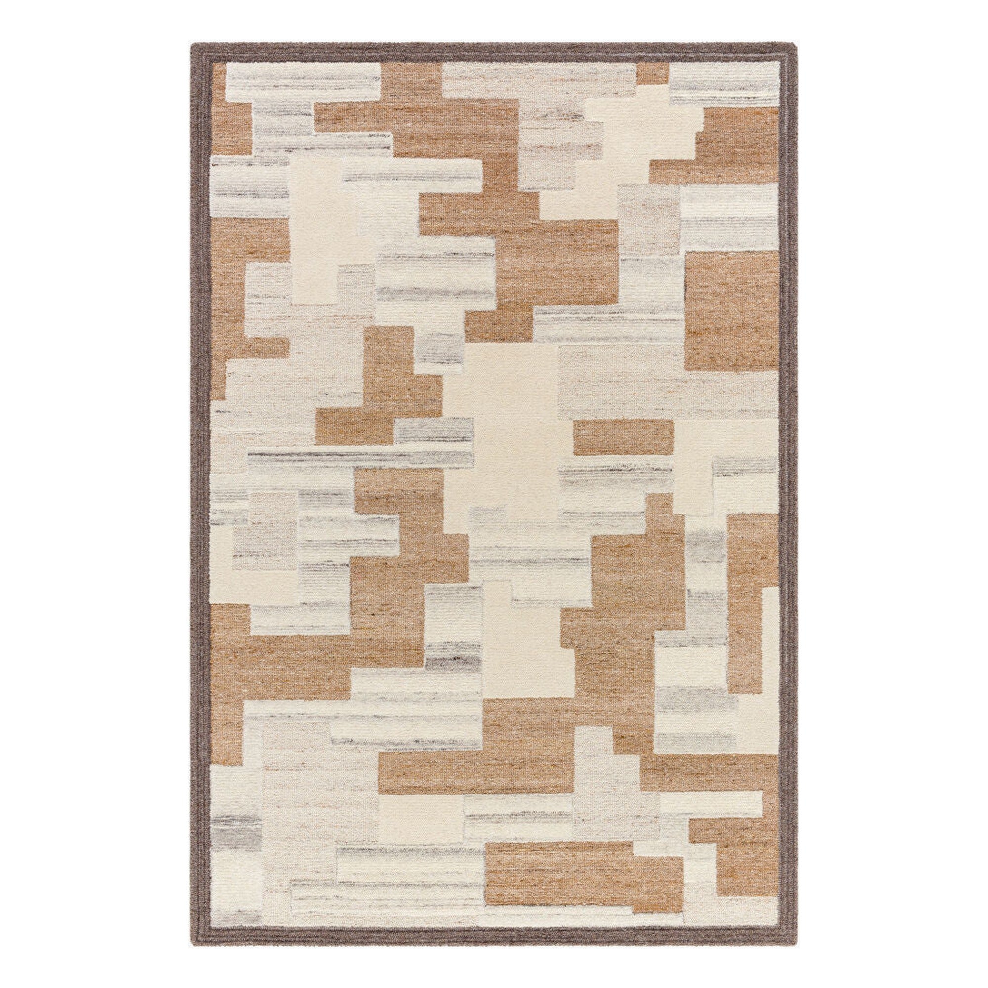 La Puna Brown/White Handmade Rug LPN-2304 - 2' x 3'