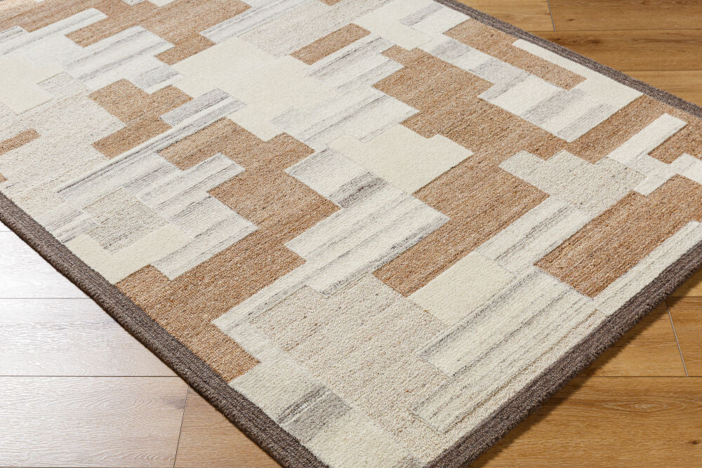 La Puna Brown/White Handmade Rug LPN-2304 - corner