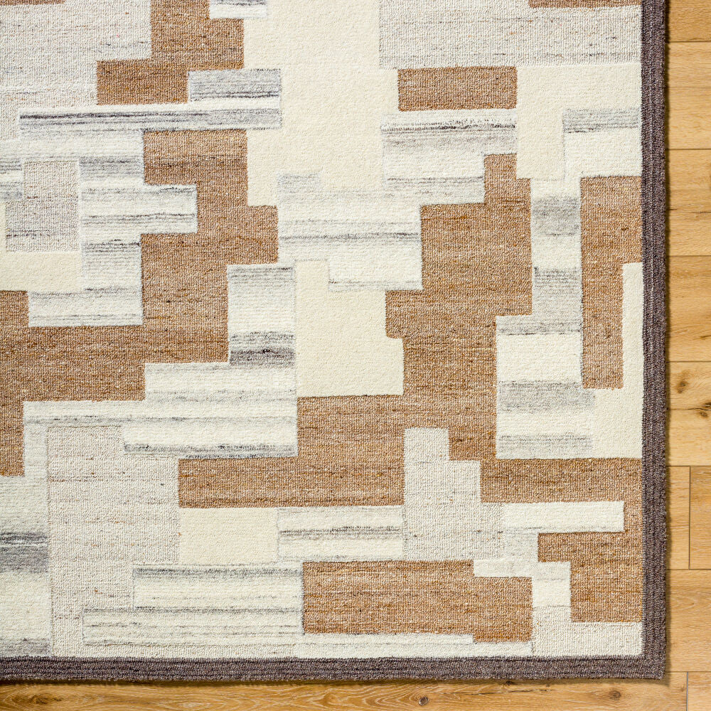 La Puna Brown/White Handmade Rug LPN-2304 - overhead