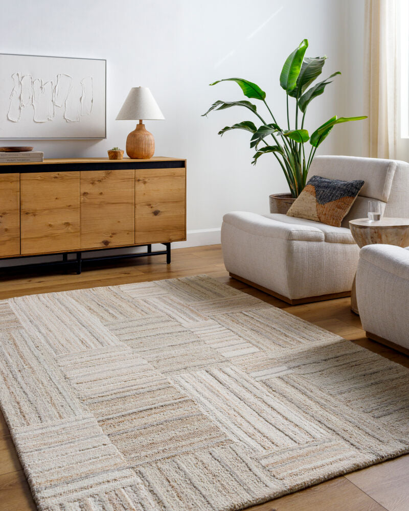 La Puna Brown/White Handmade Rug LPN-2305 - roomscene