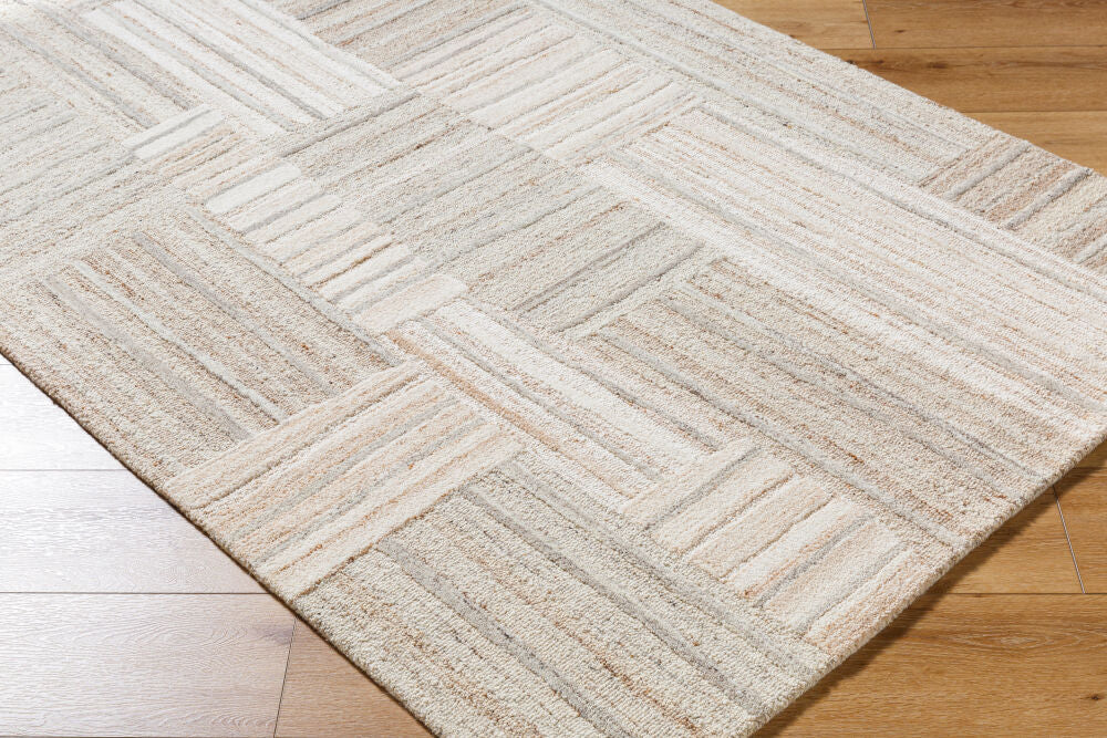 La Puna Brown/White Handmade Rug LPN-2305 - corner