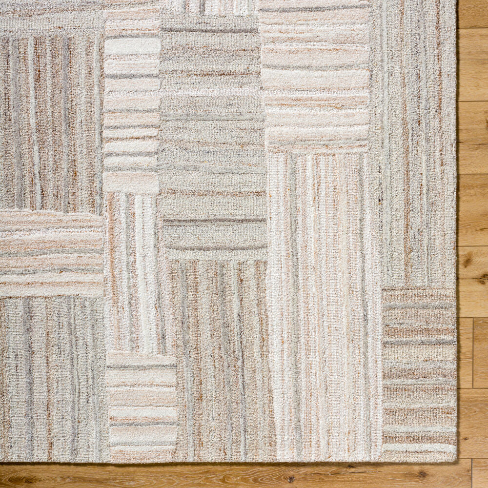 La Puna Brown/White Handmade Rug LPN-2305 - overhead