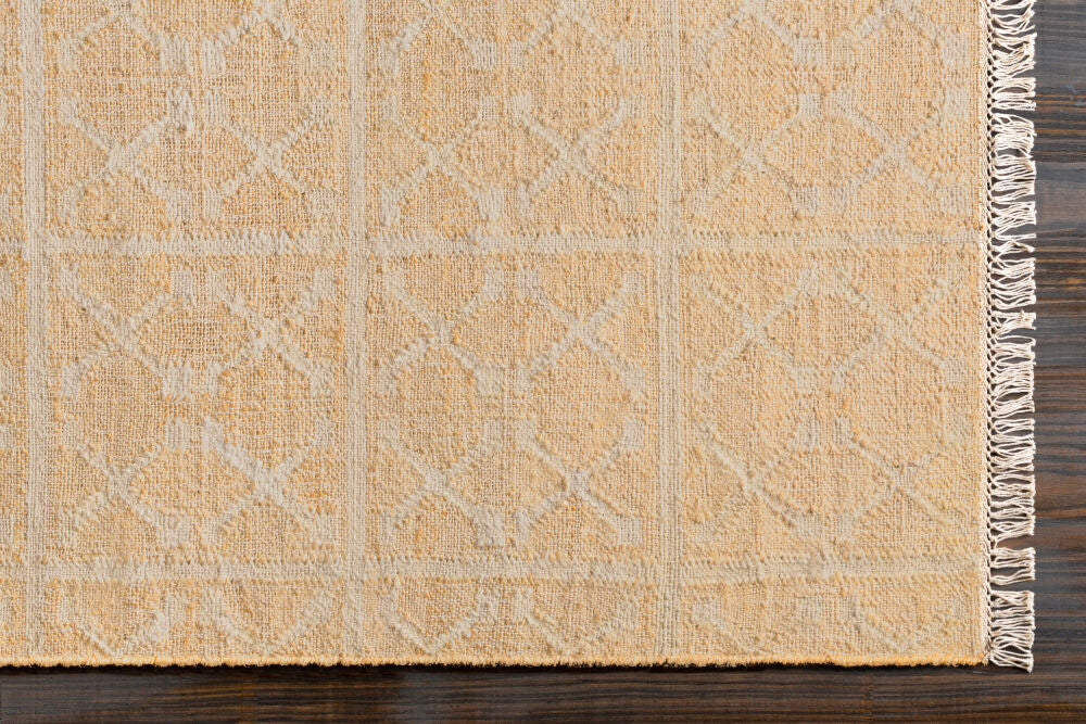 Laural Cream/Tan Handmade Rug LRL-6016 - overhead