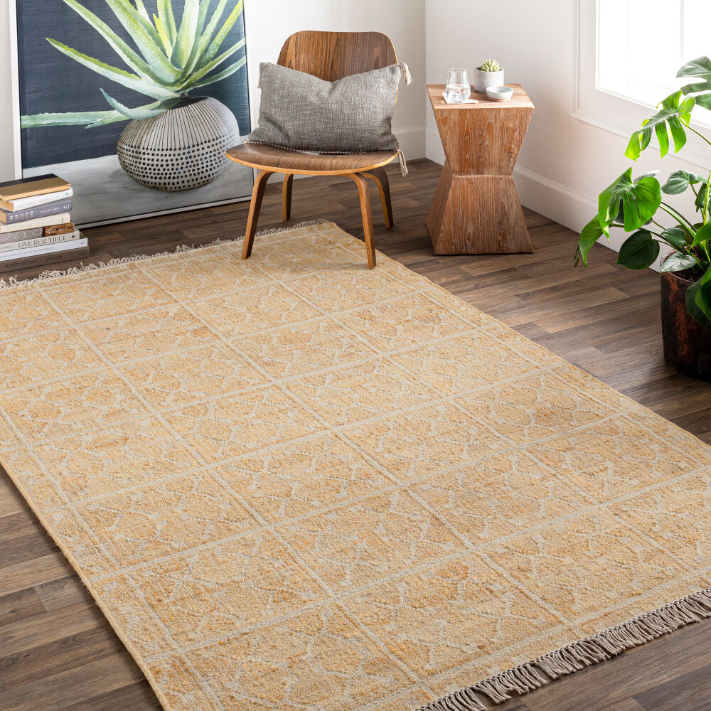 Laural Cream/Tan Handmade Rug LRL-6016 - roomscene