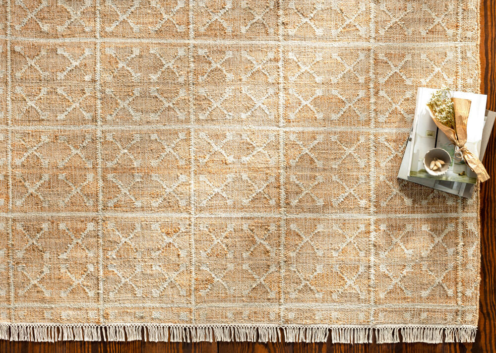 Laural Cream/Tan Handmade Rug LRL-6016 - styleshot