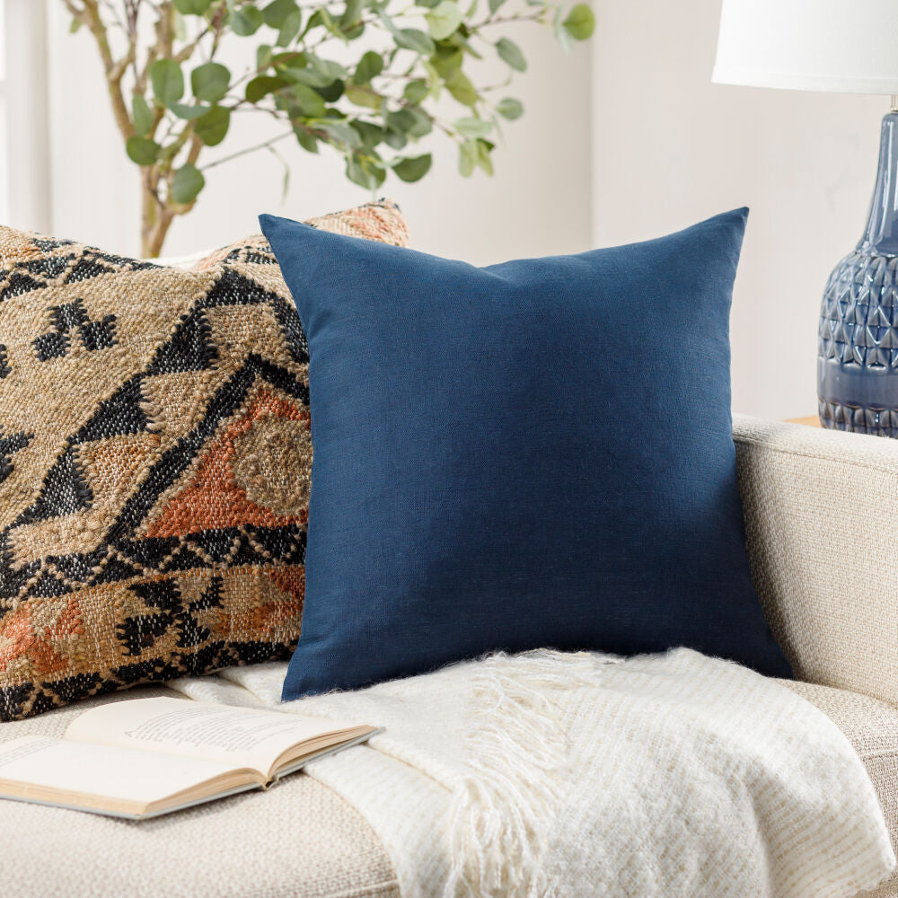 Linen Solid Lumbar Pillow - styleshot