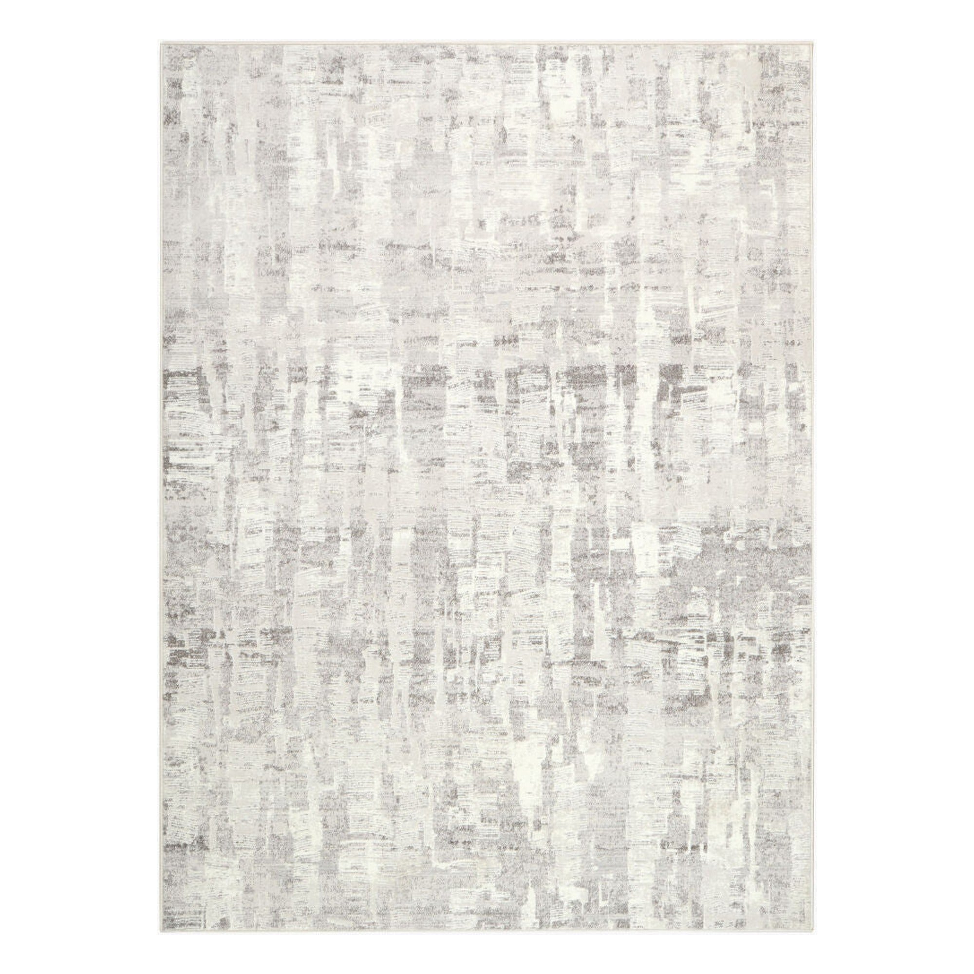 Lorenz Gray/Light Sage Machine Woven Rug - 5'3" x 7'