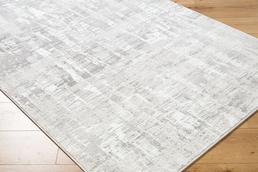 Lorenz Gray/Light Sage Machine Woven Rug - corner