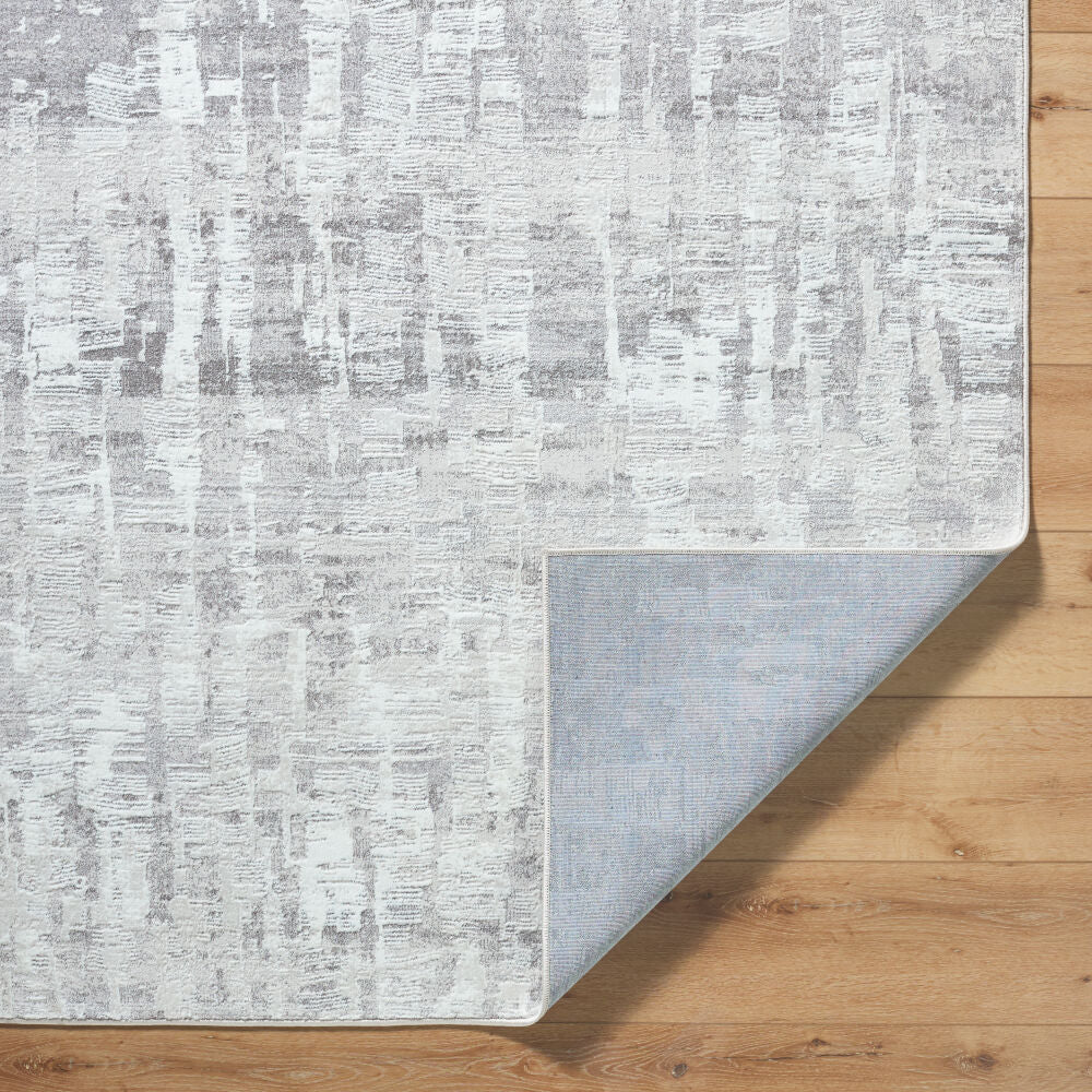 Lorenz Gray/Light Sage Machine Woven Rug - fold