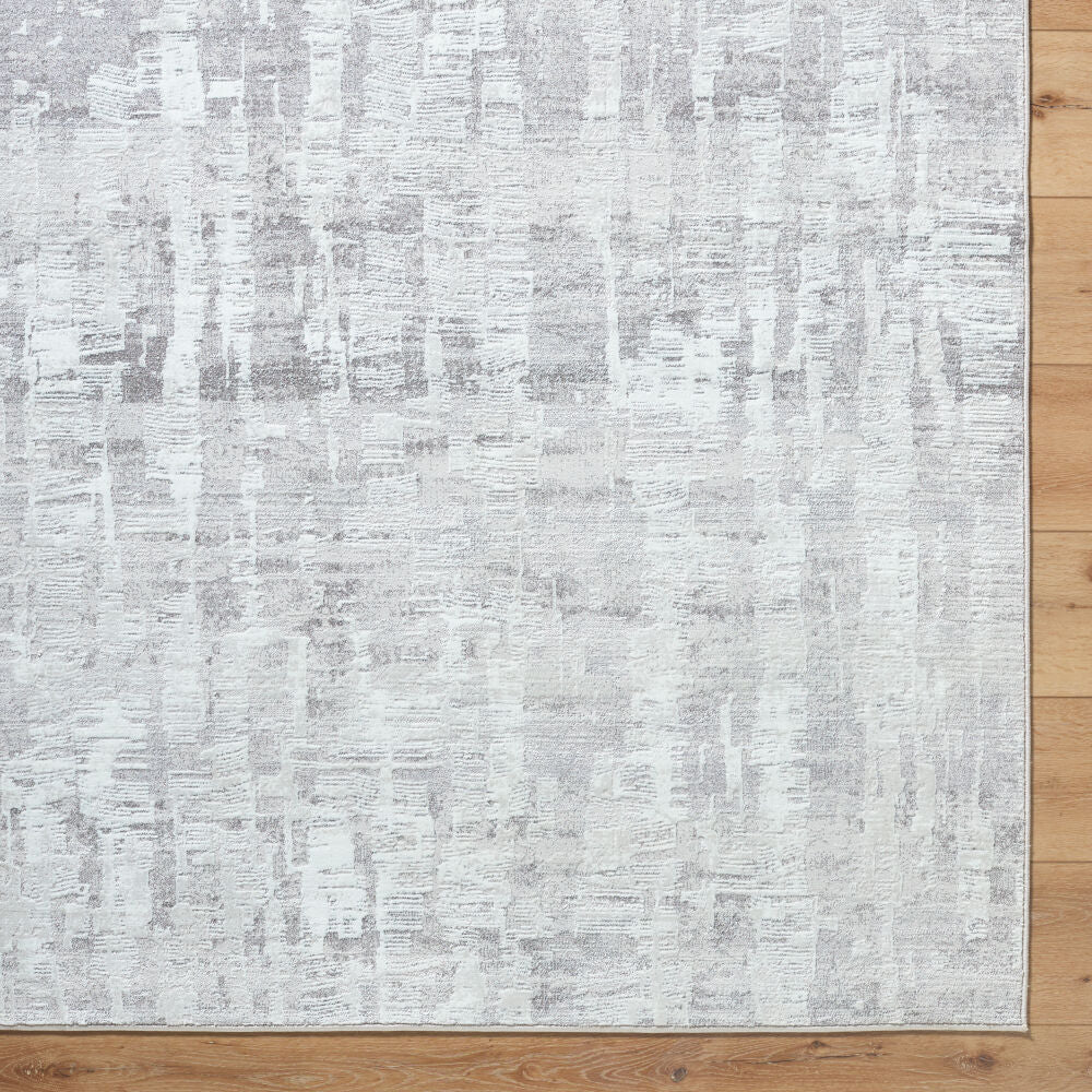 Lorenz Gray/Light Sage Machine Woven Rug - overhead