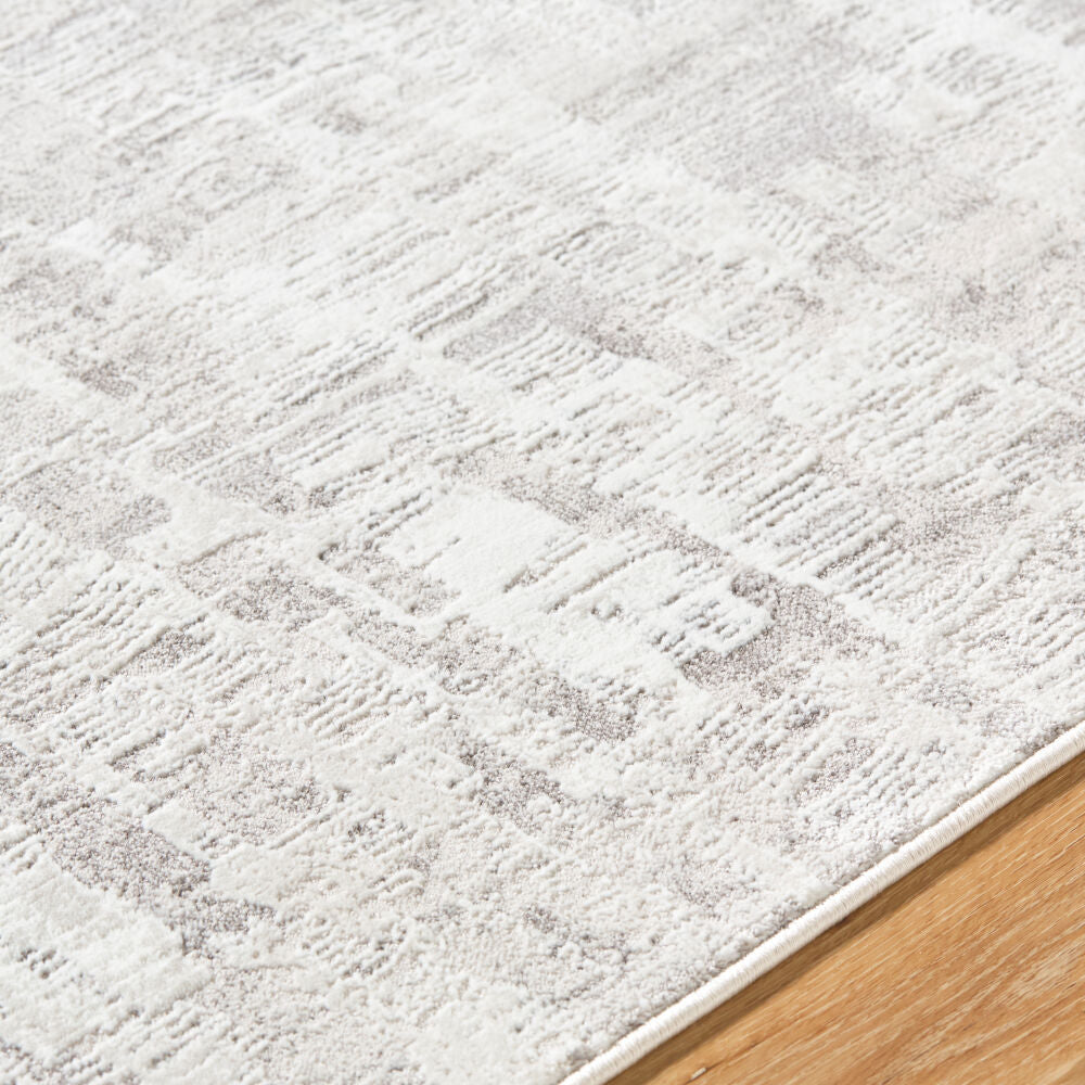 Lorenz Gray/Light Sage Machine Woven Rug - texture