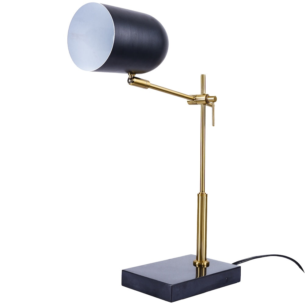 Lumora Table Lamp | Adjustable Black and Gold Desk Lighting