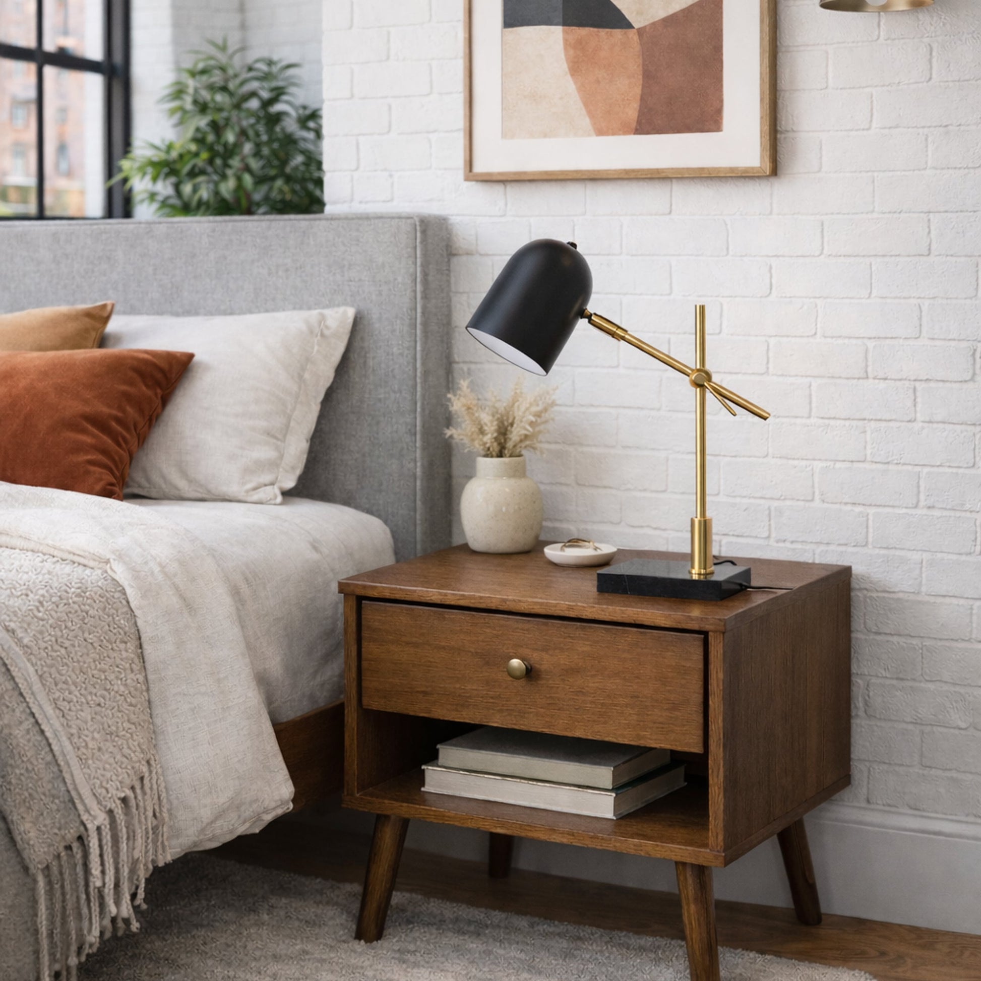 Lumora Table Lamp | Adjustable Black and Gold Desk Lighting