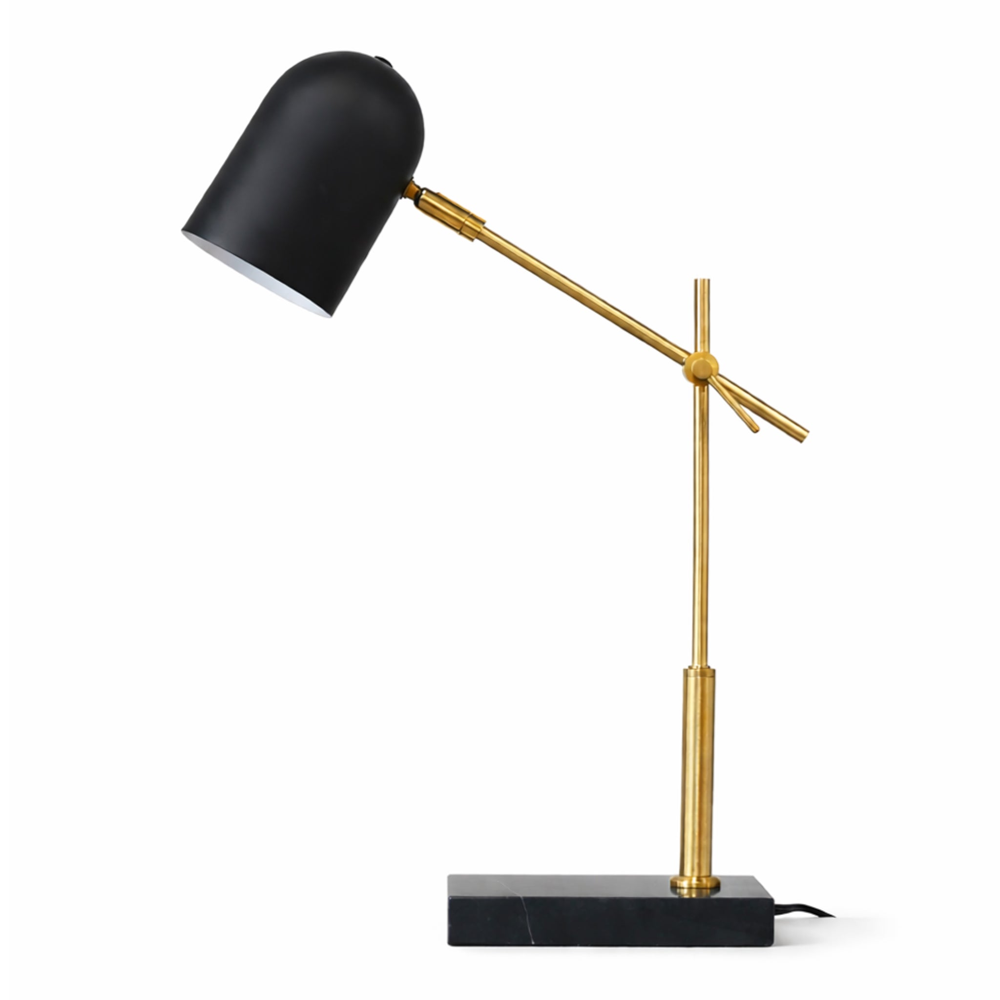 Lumora Table Lamp | Adjustable Black and Gold Desk Lighting