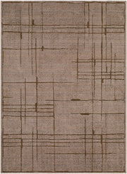 La Luna Dark Brown/Taupe Machine Woven Rug LUU-2305 - 5'3" x 7'