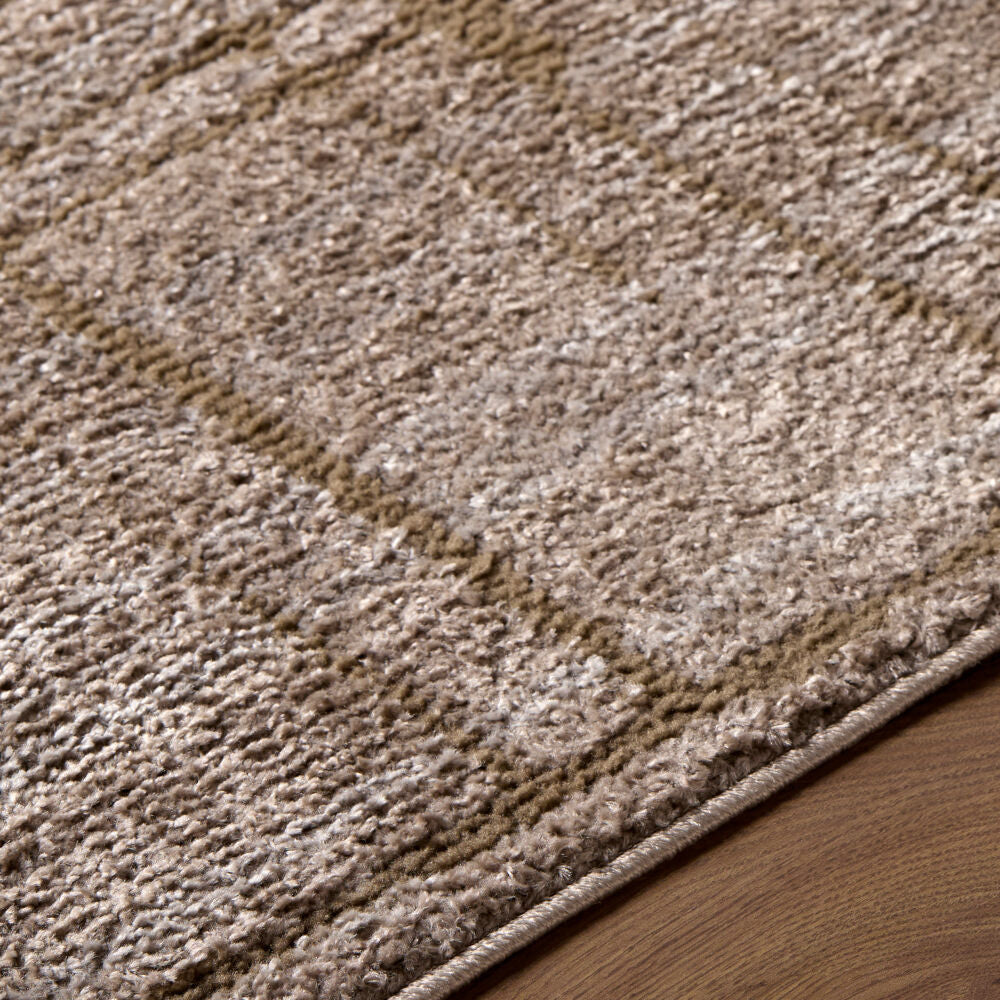 La Luna Dark Brown/Taupe Machine Woven Rug LUU-2305 - texture