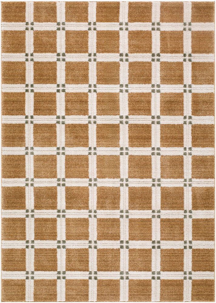 La Luna Light Brown/Olive Machine Woven Rug LUU-2307 - 5'3" x 7'