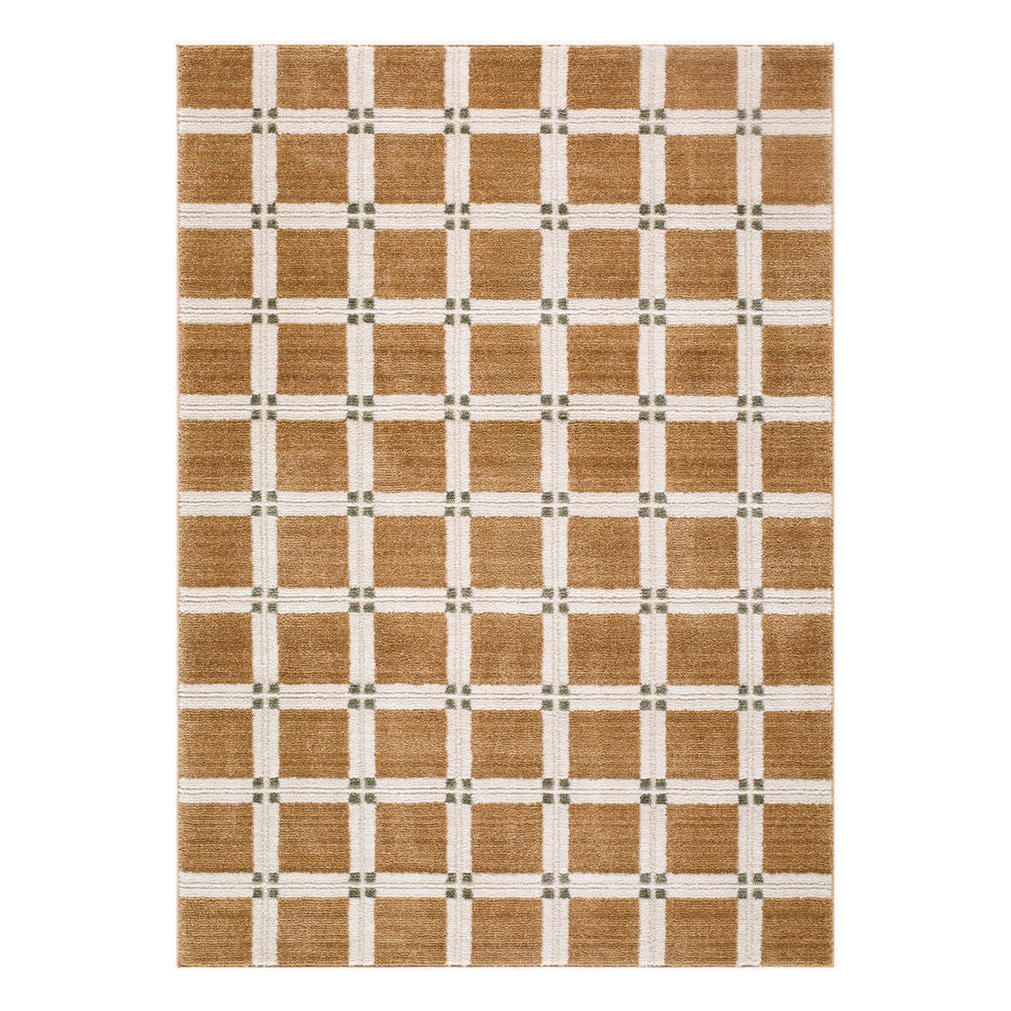 La Luna Light Brown/Olive Machine Woven Rug LUU-2307 - 5'3" x 7'