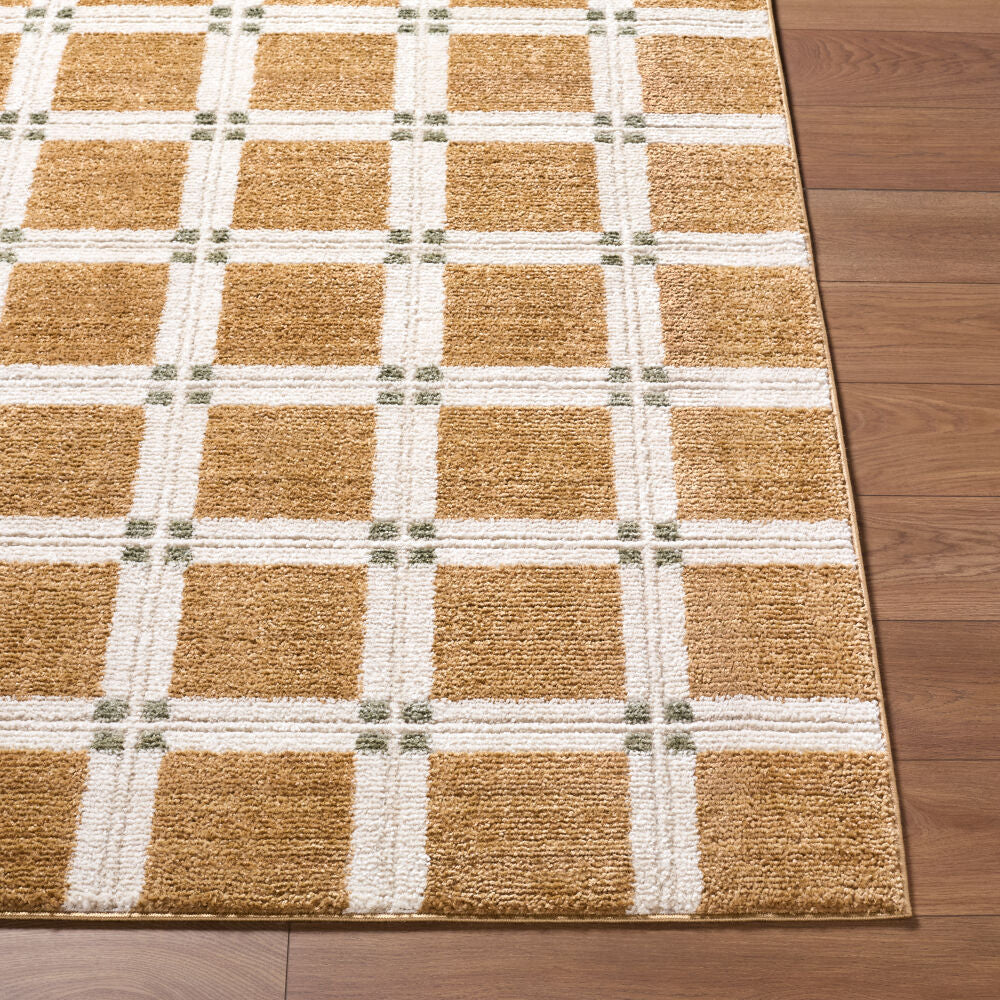 La Luna Light Brown/Olive Machine Woven Rug LUU-2307 - front