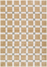 La Luna Light Gray/Tan Machine Woven Rug - 5'3" x 7'