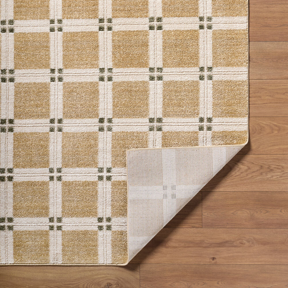 La Luna Light Gray/Tan Machine Woven Rug - fold