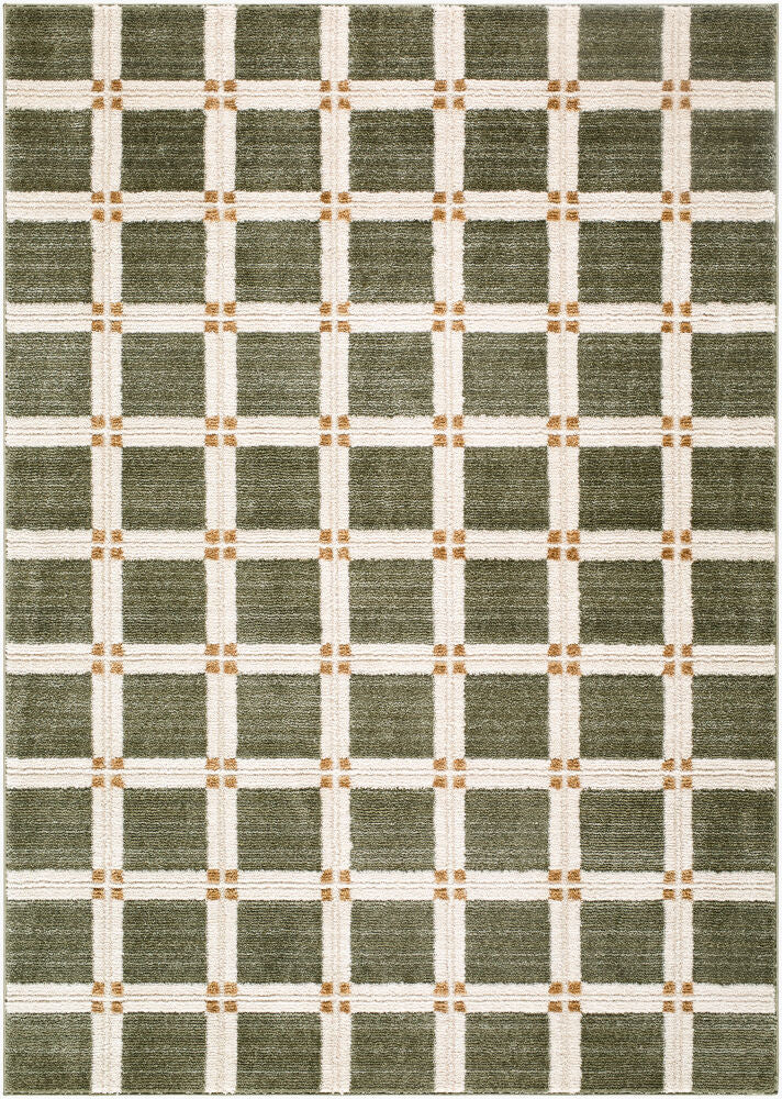 La Luna Light Brown/Olive Machine Woven Rug LUU-2309 - 5'3" x 7'