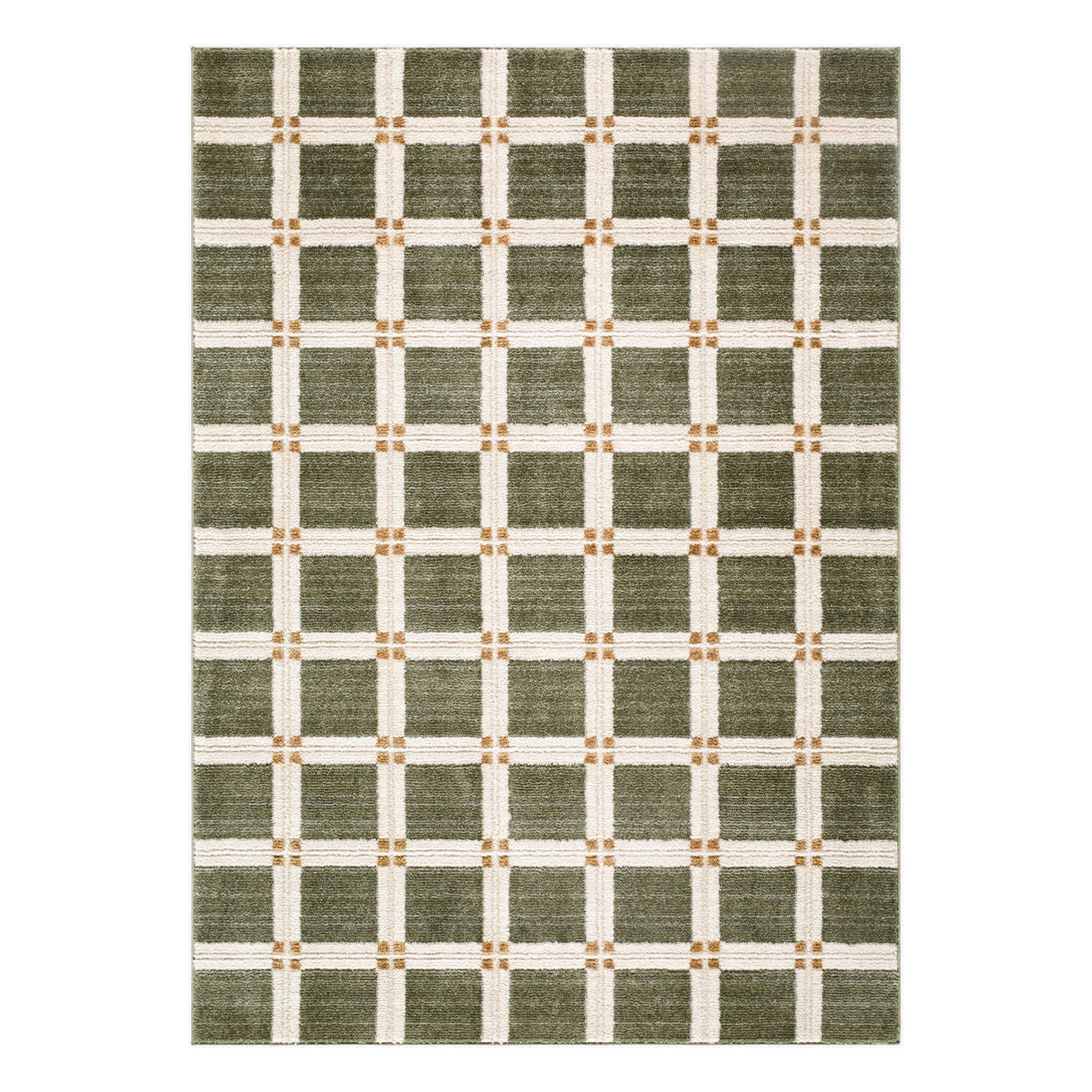 La Luna Light Brown/Olive Machine Woven Rug LUU-2309 - 5'3" x 7'
