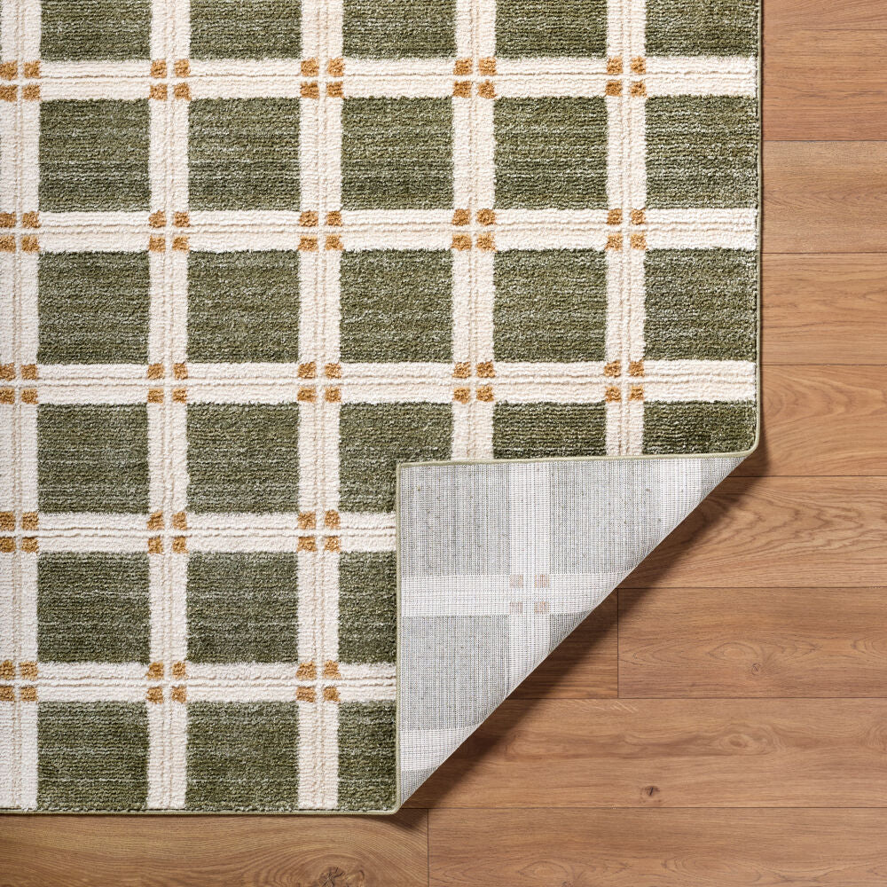 La Luna Light Brown/Olive Machine Woven Rug LUU-2309 - fold