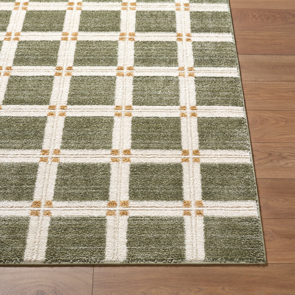 La Luna Light Brown/Olive Machine Woven Rug LUU-2309 - front