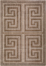 La Luna Dark Brown/Taupe Machine Woven Rug LUU-2311 - 5'3" x 7'