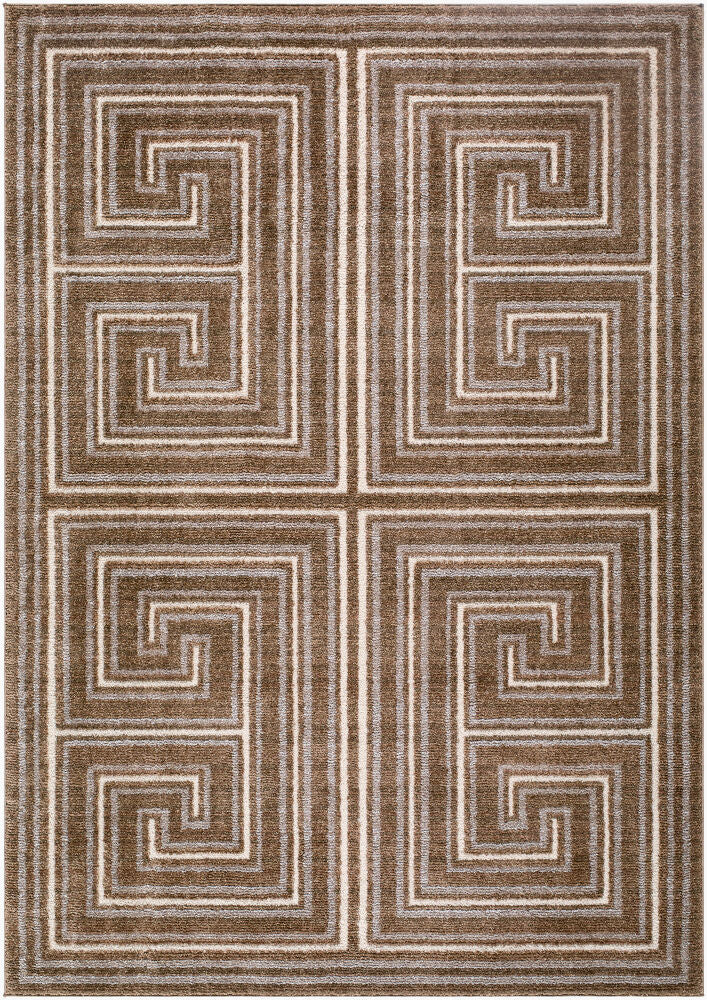 La Luna Dark Brown/Taupe Machine Woven Rug LUU-2311 - 5'3" x 7'