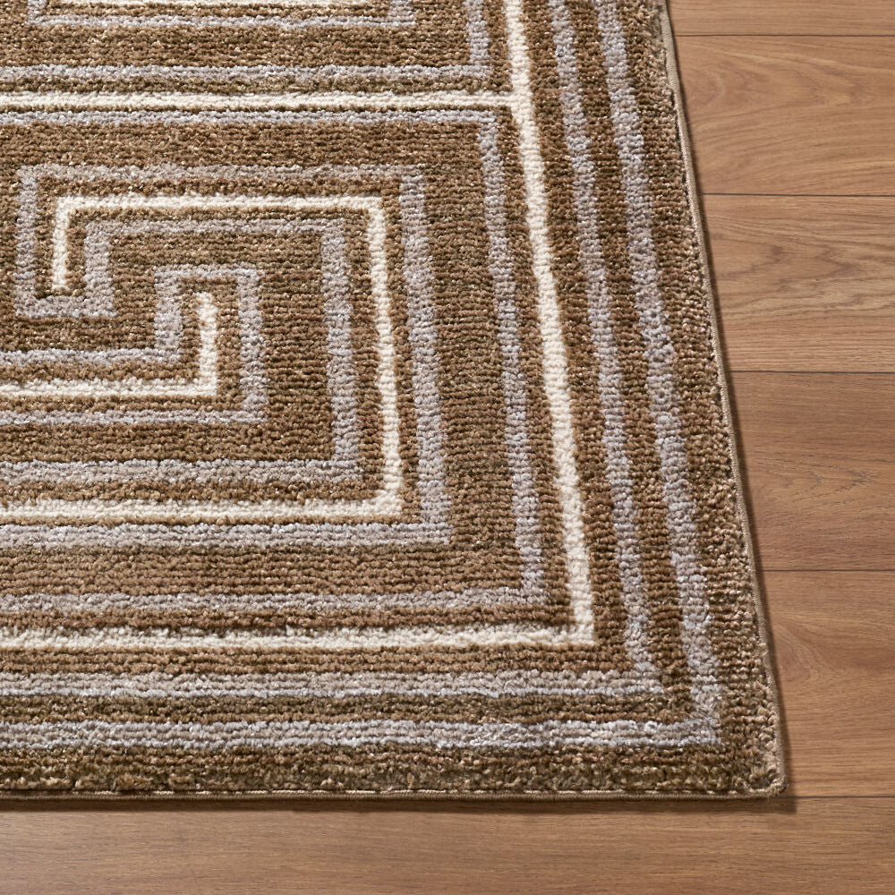 La Luna Dark Brown/Taupe Machine Woven Rug LUU-2311 - front