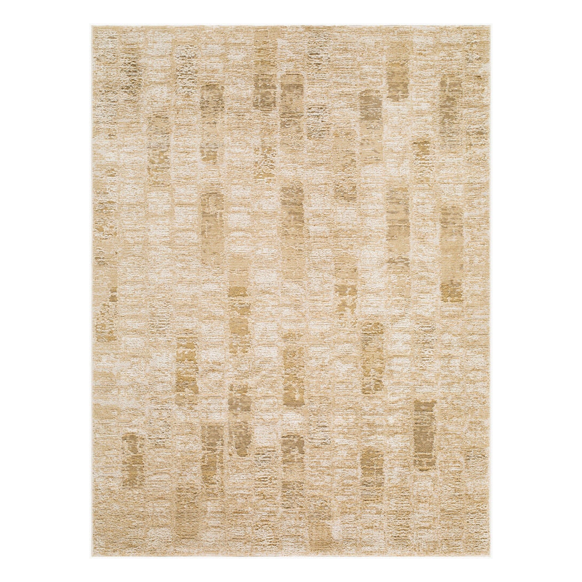 La Luna Light Gray/Taupe Machine Woven Rug - 5'3" x 7'