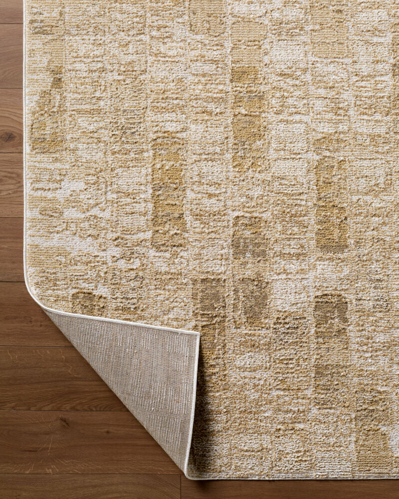 La Luna Light Gray/Taupe Machine Woven Rug - fold