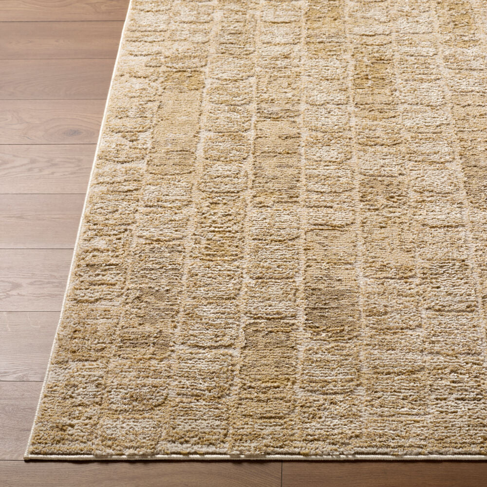 La Luna Light Gray/Taupe Machine Woven Rug - front