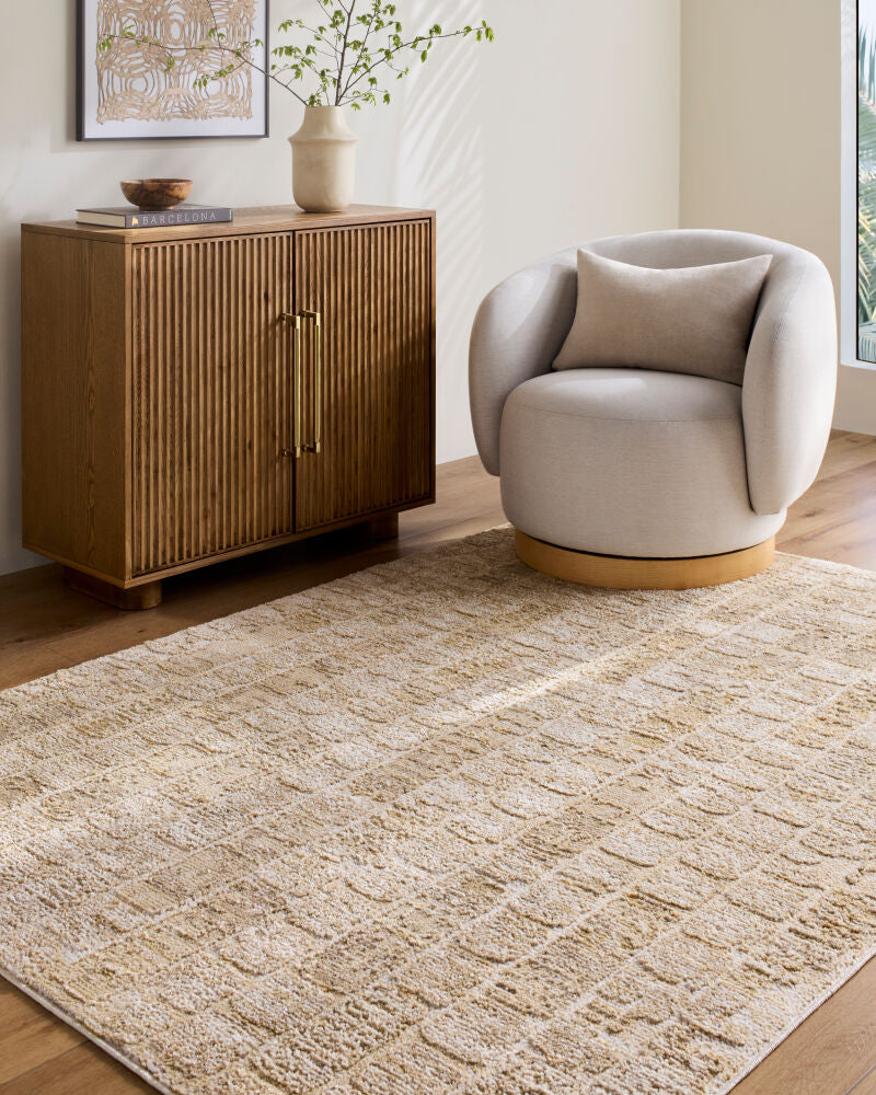 La Luna Light Gray/Taupe Machine Woven Rug - styleshot