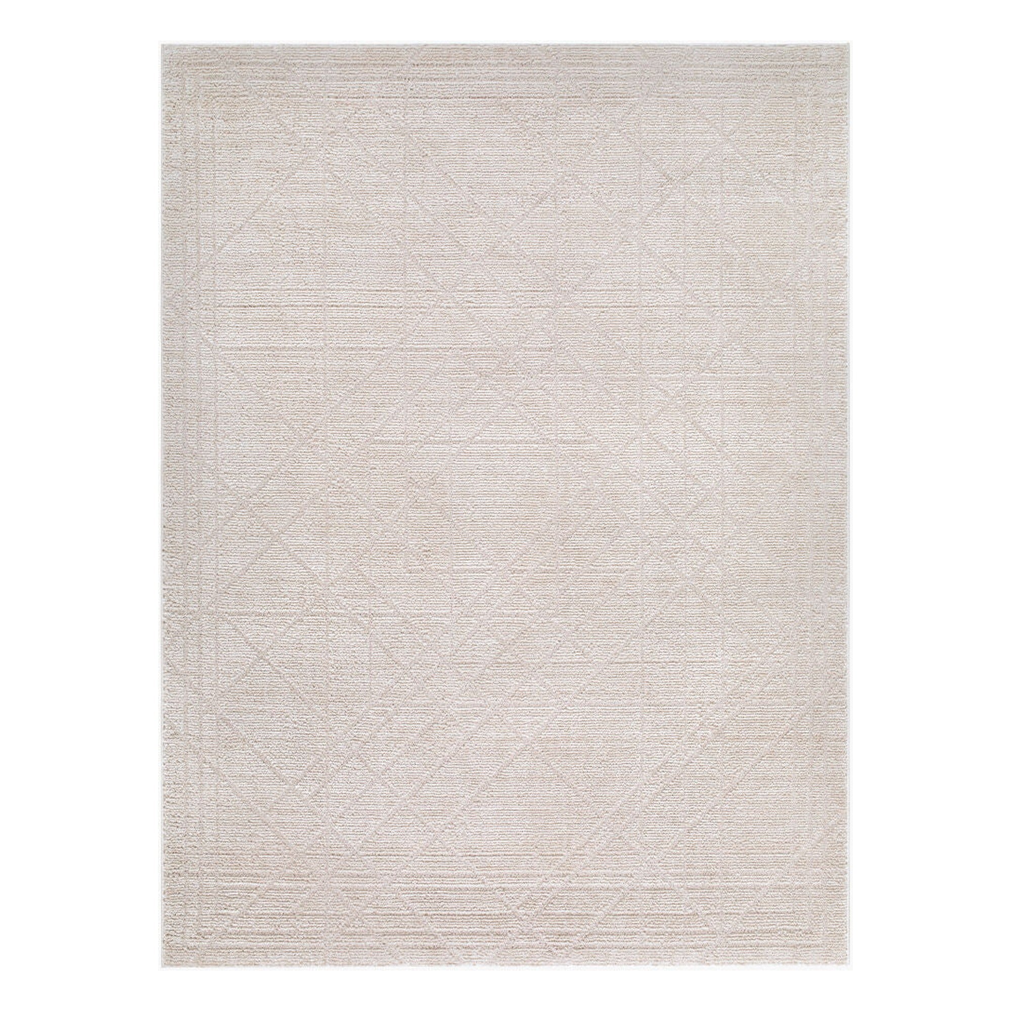 La Luna Off-White Machine Woven Rug - 5'3" x 7'