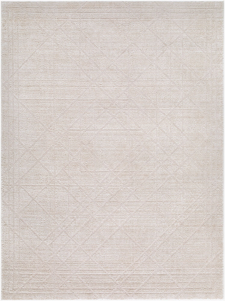 La Luna Off-White Machine Woven Rug - 5'3" x 7'